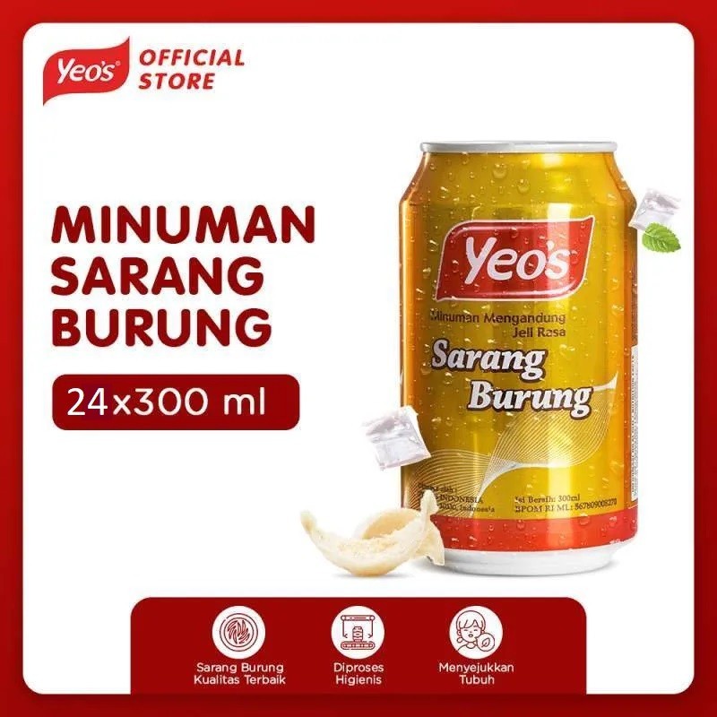 

MINUMAN YEO'S SARANG BURUNG - YEOS BIRD NEST - 1 Karton Isi 24x300ml