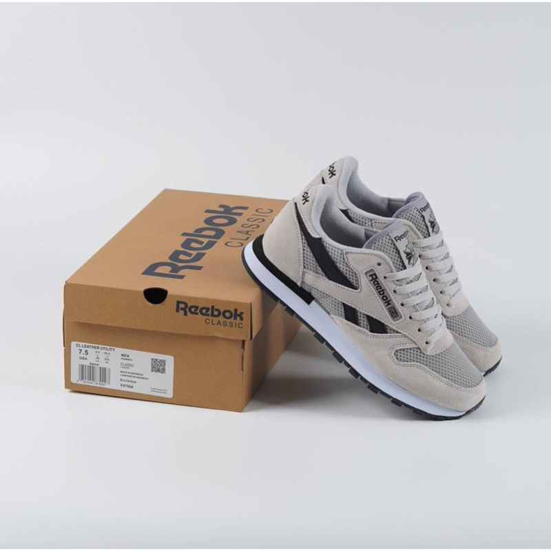 Reebok Classic Leather Utility Grey White Black