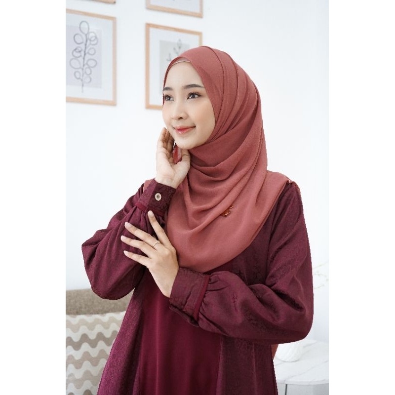 Elhurriyah Gamis Dewasa Fatira Jaguar Coral Dress Muslimah