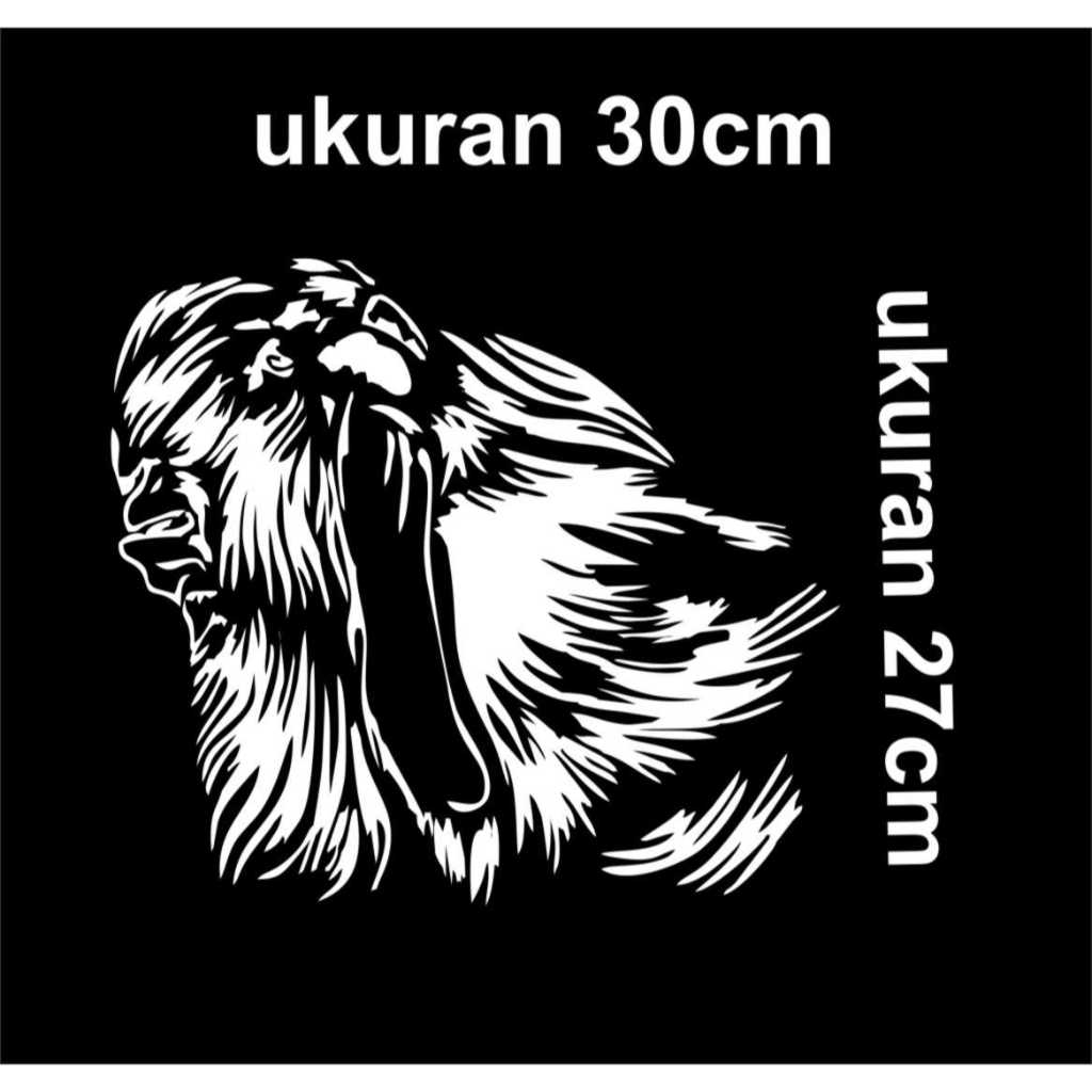 

1444 cutting sticker motif kera hutan