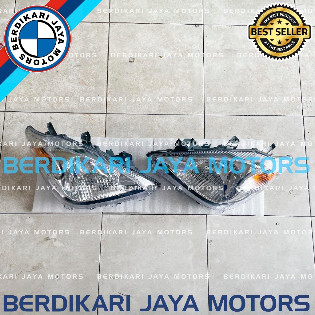 LAMPU DEPAN HEAD LAMP HEADLAMP LAMPU UTAMA AVANZA XENIA VVTI 2007 2008 2009 2010 2011 ORIGINAL MERK 