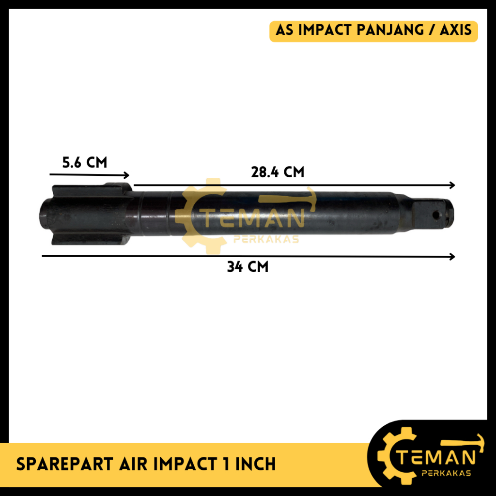 SPAREPART IMPACT 1 INCH AXIS IMPACT KEPALA 56 MM / AS PANJANG IMPACT 1" / AS AXIS AIR IMPACT WRENCH