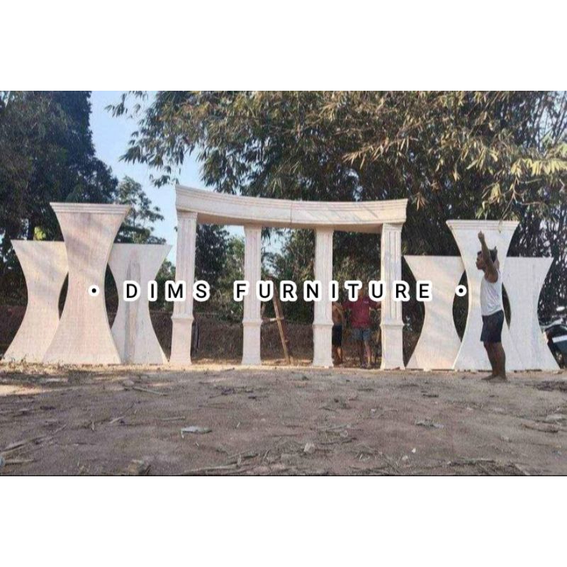 backdrop pelaminan triplek / pernikahan backdrop 3D / dekorasi wedding backdrop triplek 3D