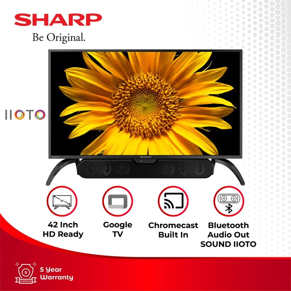 Sharp LED TV 2K Google IIOTO TV 2T-C42EG1I-SB Black 42 inch Palu