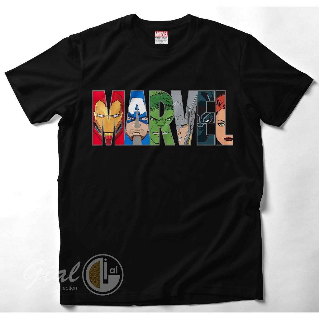 HOT kaos distro Dewasa | Marvel Logo Avengers Super Heroes  | Kaos Lengan Pendek