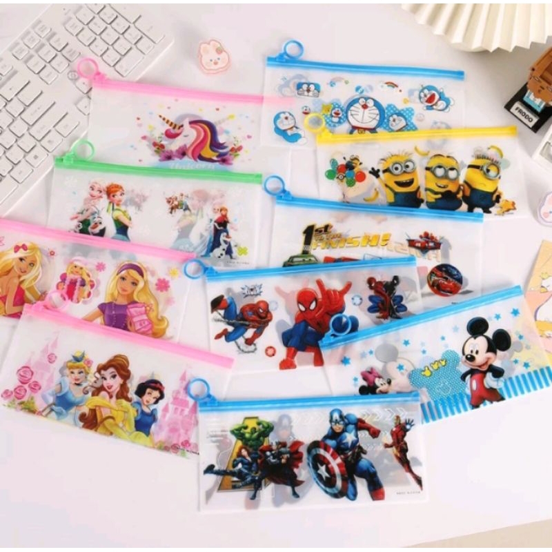 

Tempat Make Up Aksesoris Pensil Pulpen ATK Transparant Ziplock Karakter Lucu Menarik Tempat Penyimpanan Serbaguna Ziplock Tempat Perhiasan Tempat Pensil Alat Tulis Sekolah