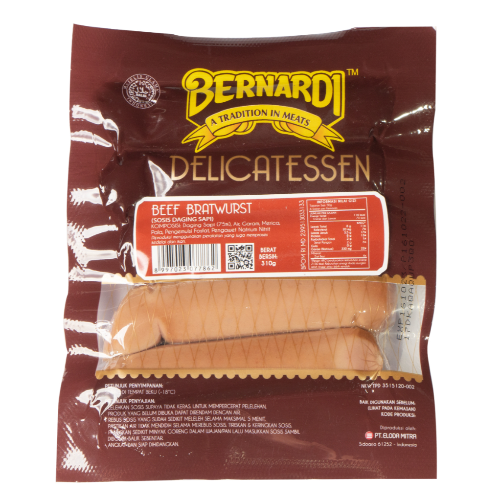

[READY STOCK] BERNARDI DELI BF BRATWURST 310 G