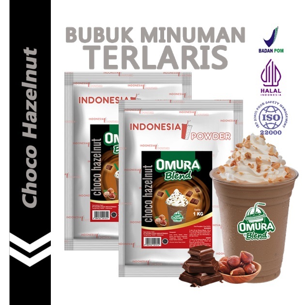 

[Bundle 2Bag x 1Kg] Rasa Choco Hazelnut Bubuk Minuman Premium Merk Omura Blend (Mix Gula)