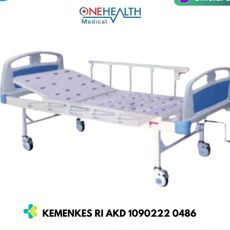 One Health Hospital Bed 1 Crank Manual / Ranjang Rumah Sakit / Ranjang Pasien / Bed Pasien Rumah Sak