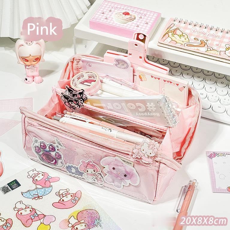 

KODE U5I Tempat pensil sederhana berkapasitas besar hadiah kotak alat tulis anakanak yang indah