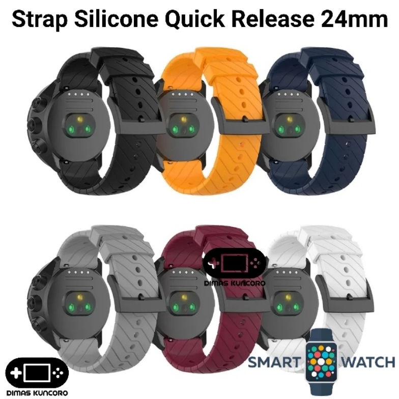 KODE U68S Strap Silicone Quick Release 24mm silikon suunto 7 9 baro rubber karet silicon tali jam ta