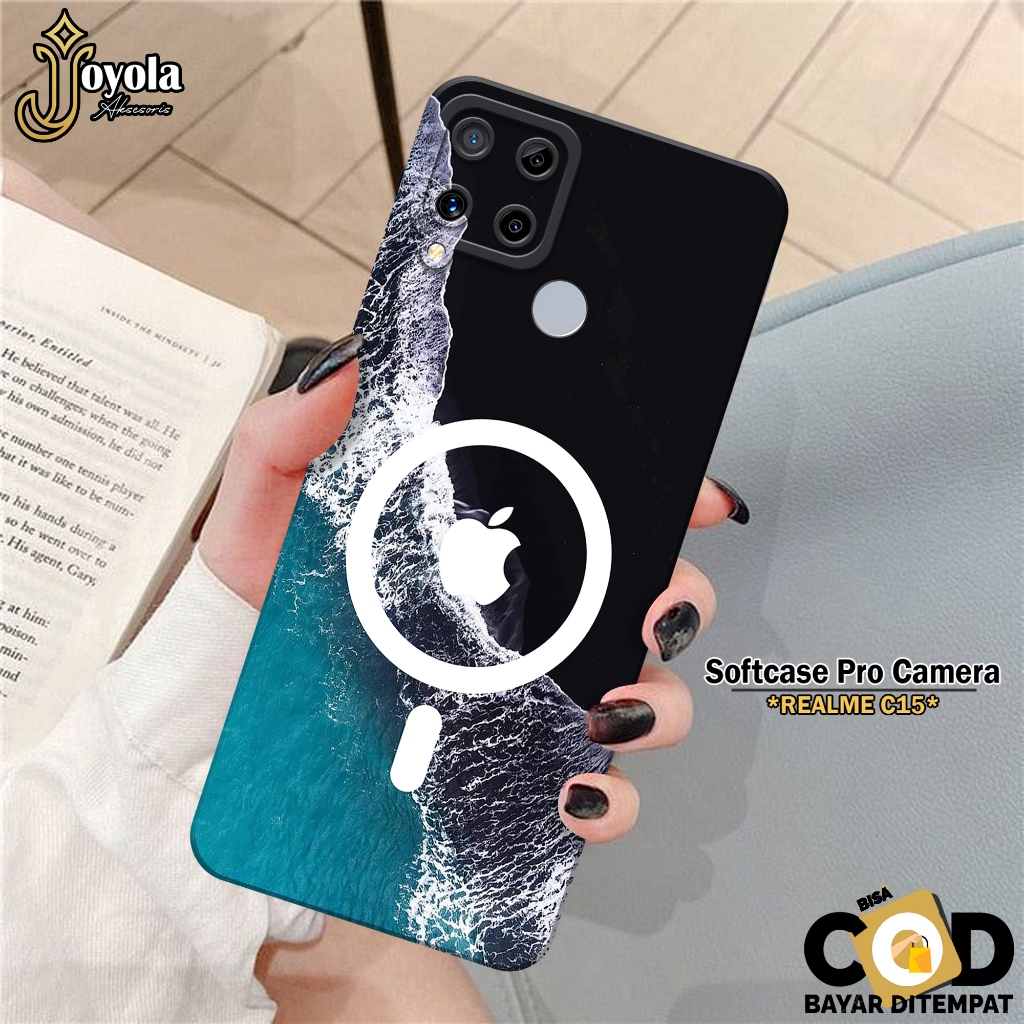 JOYOLA Case Hp Realme C15 - Softcase Realme C15 Terbaru - Fashion Case Abstrak - Casing Realme C15 -