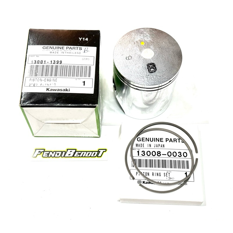 PISTON SEHER KODE B POLOS SET RING PISTON NINJA R SS RR ORIGINAL 13008-0030 13001-1399