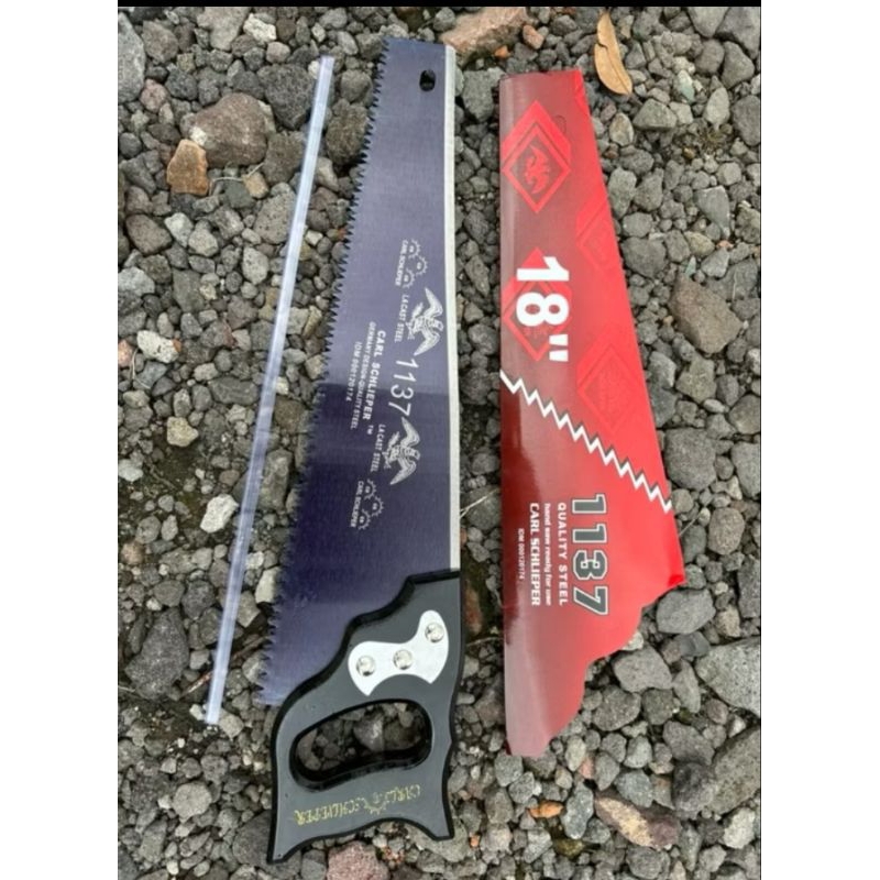 gergaji kayu cap mata shliper carl 18" tajam dan siap pakai gergaji potong cap mata