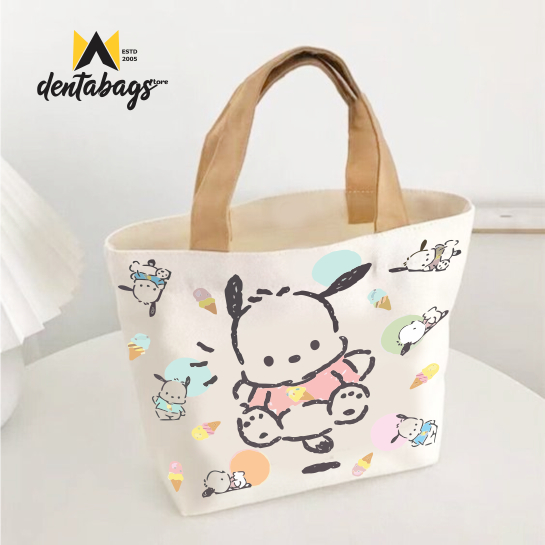Totebag Canvas /Tas Selempang wanita /Series Lotso/Launch bag/Tas bekal/Tas Souvenir/Tas Bekal