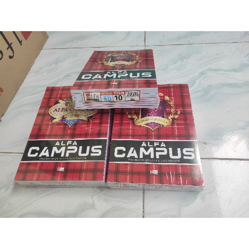 

1 pack buku tulis besar alfa campus,buku sekolah