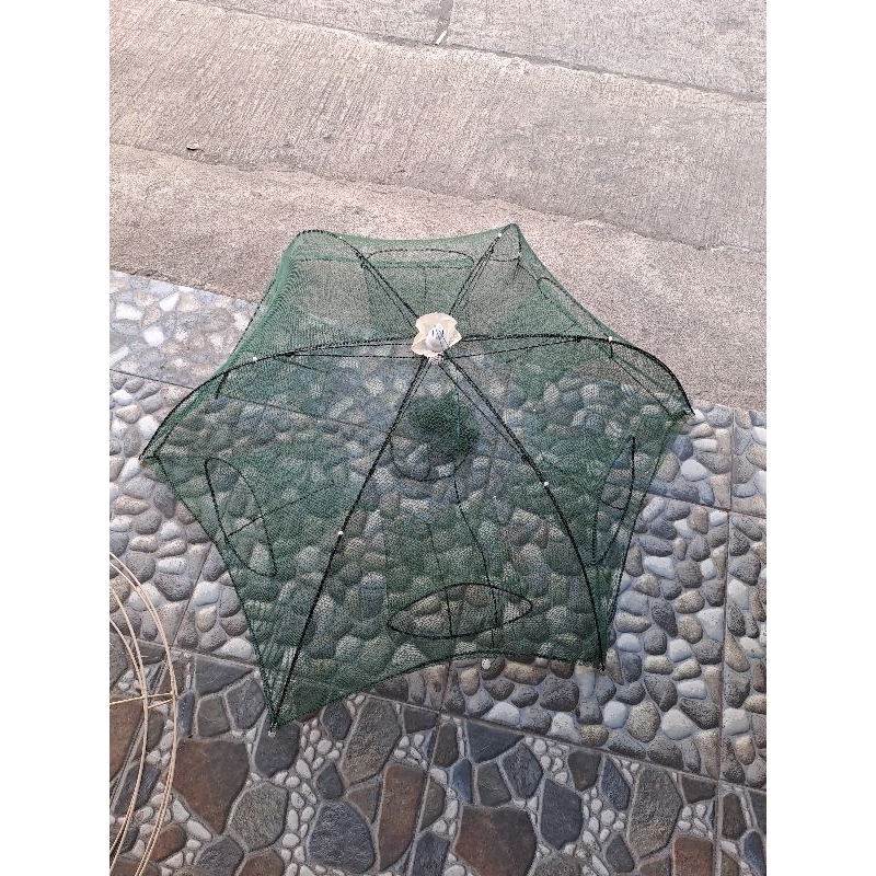 bubu payung 6 lubang murah cocok untuk cari udang kepiting dan ikan ikan kecil