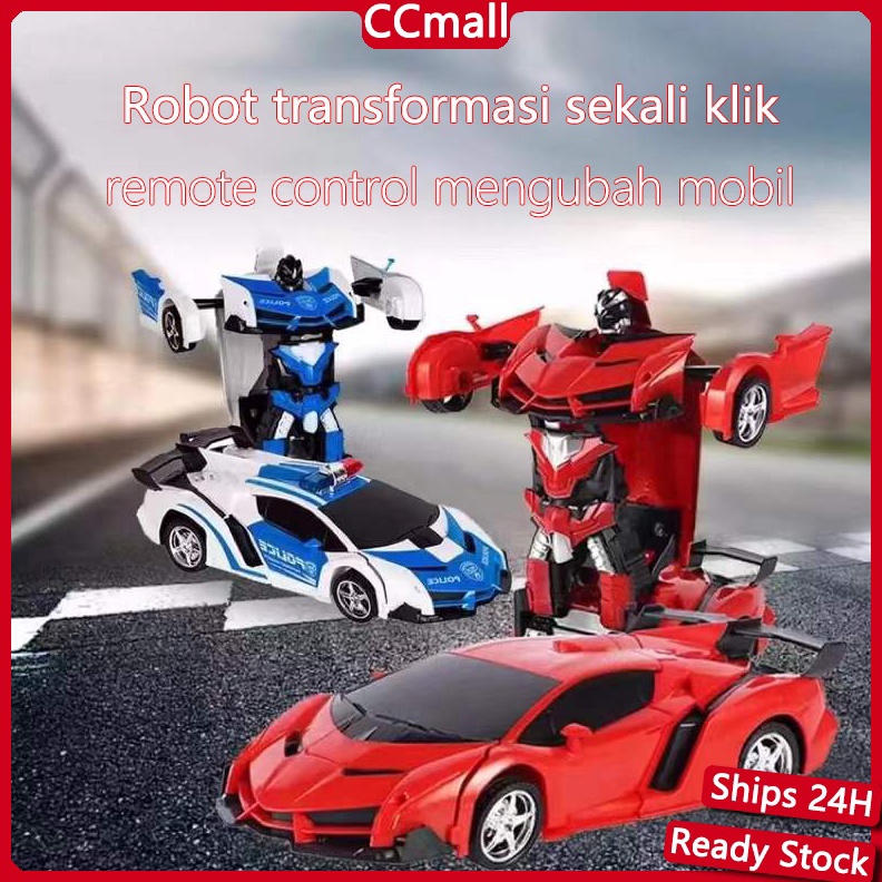 KODE I36G 2 in 1 Listrik RC Mobil Transformasi Robot Anak Lakilaki Mainan Luar Ruangan Remote Contro