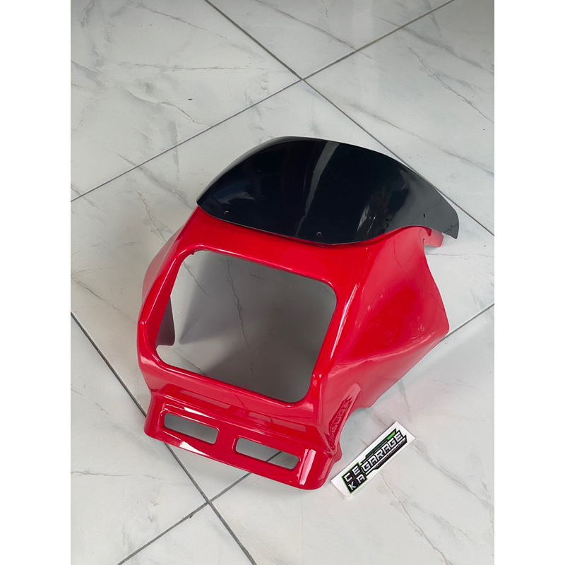 batok rxz - batok depan dan visor rxz mile. tatok. krodong dpn yamaha rx z lama warna silver
