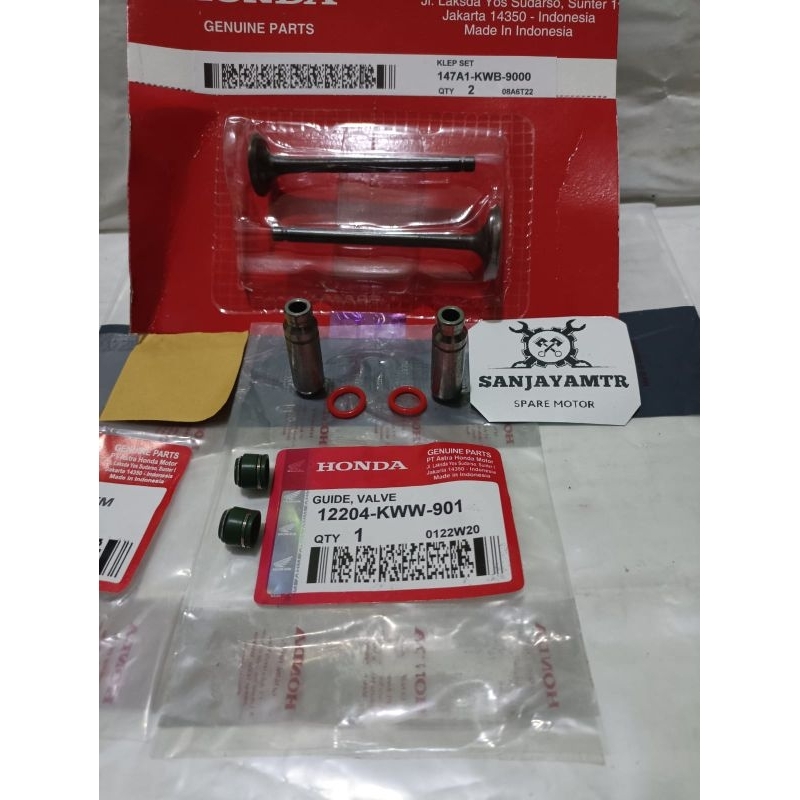 KLEP SET+BOS BOTOL KLEP+SIL KLEP HONDA REVO ABSOLUTE BLADE REVO FIT ASLI KWB