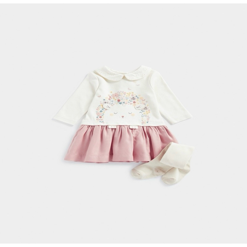 Mothercare Happy Flower Garden Twofer Dress & Tights Set SALE