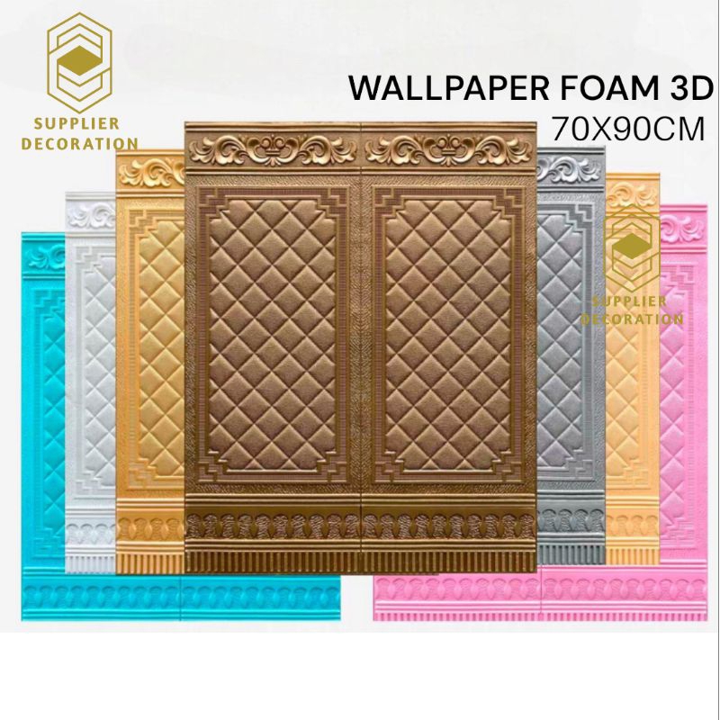 Wallpaper Dinding 3D Foam Motif PINTU BATIK 70x90 CM TEBAL 5MM | Wallpaper Walfoam 3D Wallstikers