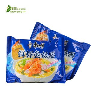 

康师傅鲜虾鱼板面袋装mie instan kangshifu seafood