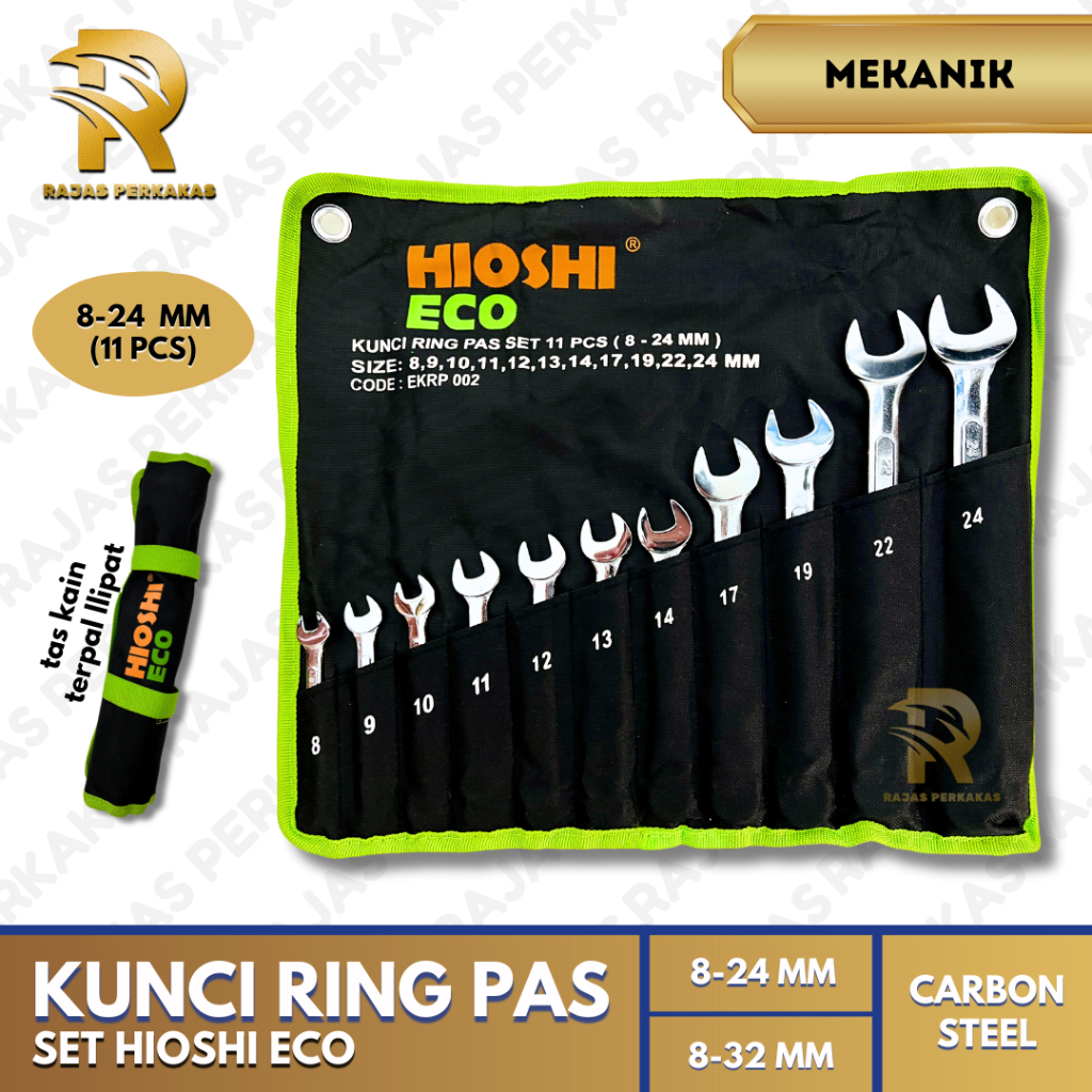 KUNCI RING PAS SET ECO / KUNCI RING PAS / WRENCH / KUNCI RING PAS SET HIOSHI