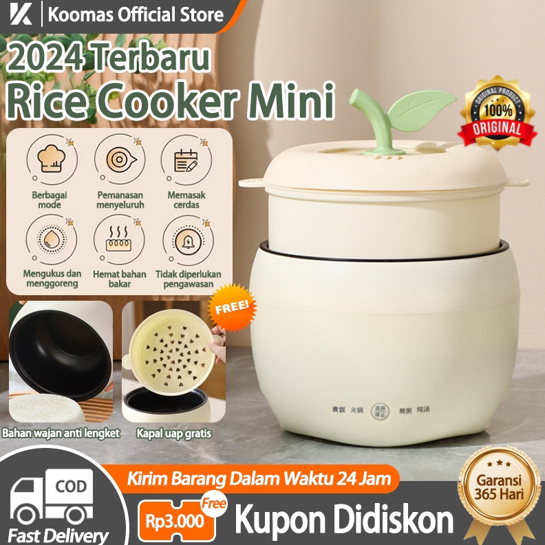 KODE X85V Koomas Rice Cooker Mini 18L Mejikom Kecil Mengukus Dan Memasak Rice Cooker Low Carbo Magic