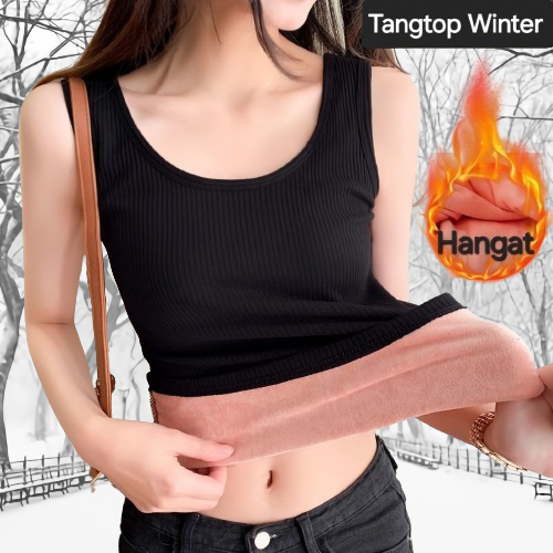 Tengtop wanita tangtop tenktop winter musim dingin salju tebal hangat wanita