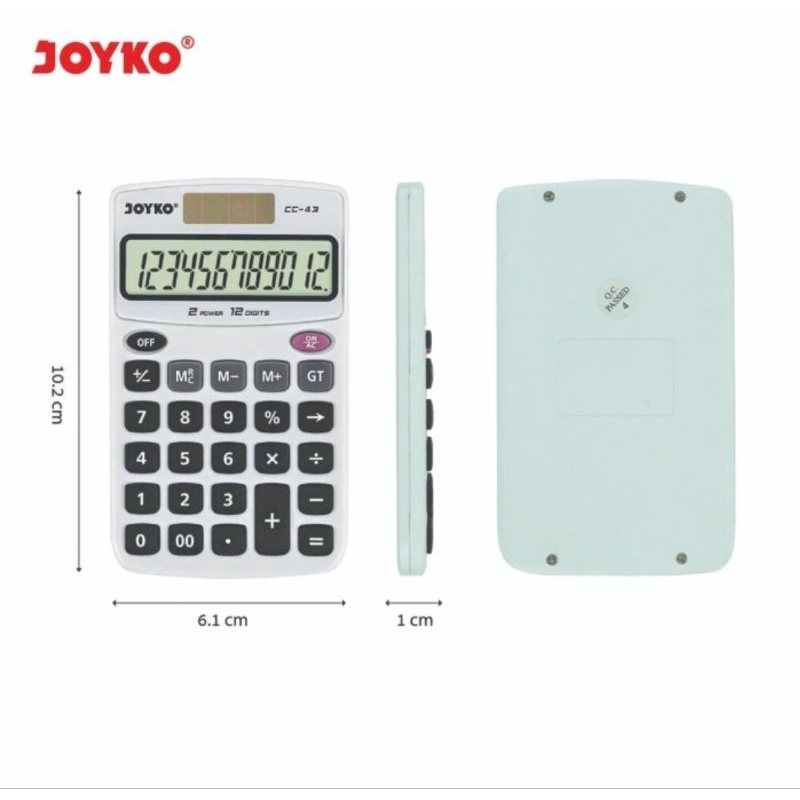 

KESEMPATAN TERBATAS Kalkulator Saku JOYKO CC 43 Pocket Calkulator 12 Digits CC43
