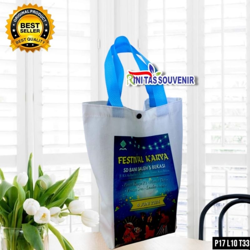 

Souvenir Pernikahan Blacu Tas Blacu Grade A bahan Tebal Sablon Laser Full Color