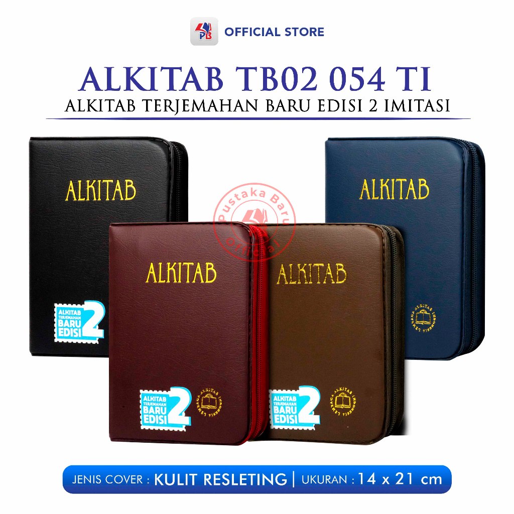 Alkitab Kristen Terjemahan Baru TB2 054 TI Cover Kulit Resleting / Alkitab Terjemah Baru Edisi 2 / L
