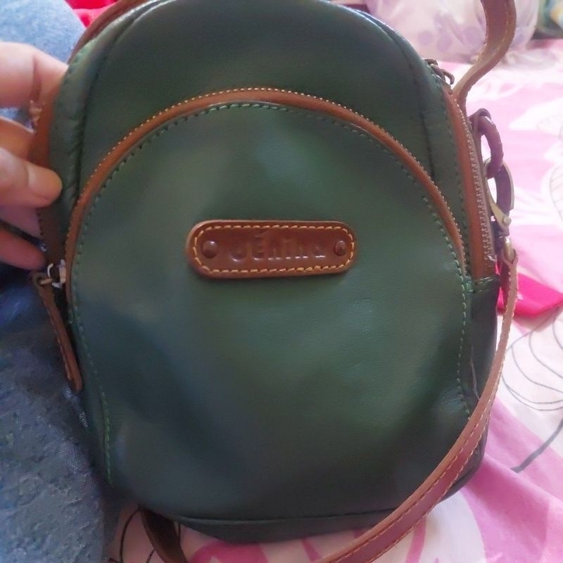 backpack denina kulit asli preloved