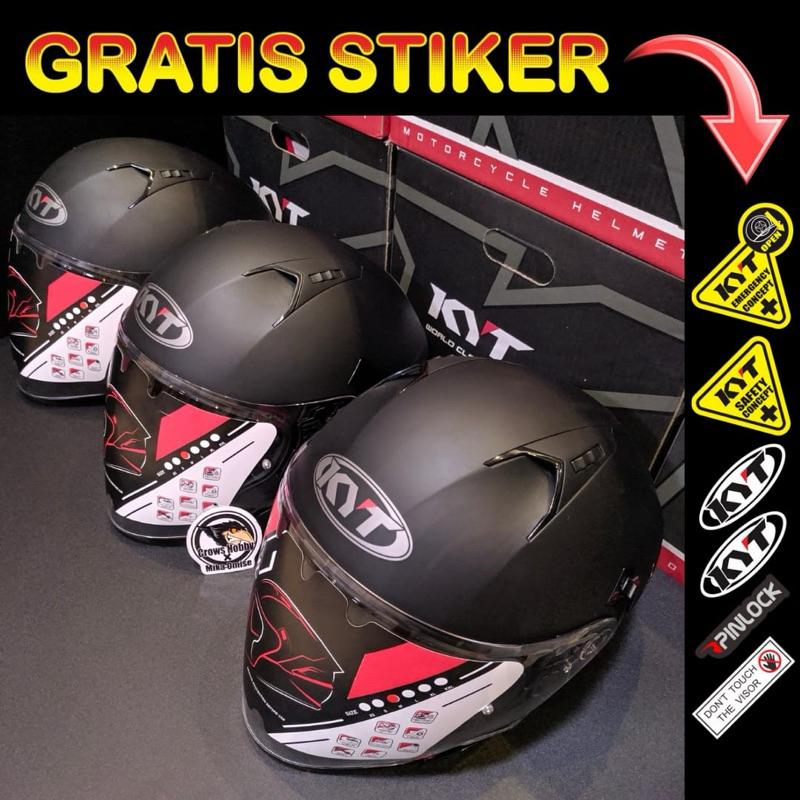 HELM KYT NFJ NF-J ORIGINAL SOLID BLACK DOFF