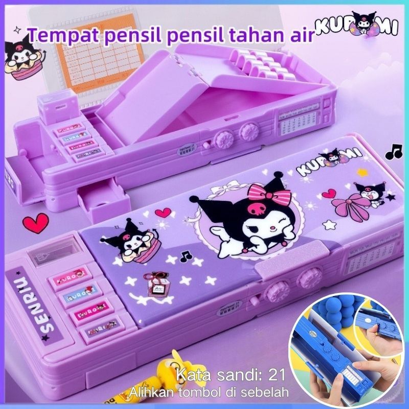 

【COD】Kuromi Kotak Pensil Lapis Ganda Berkapasitas Besar Kuromi Tempat Pensil Password Multifungsi Lucu Termasuk Rautan Pensil kotak alat tulis