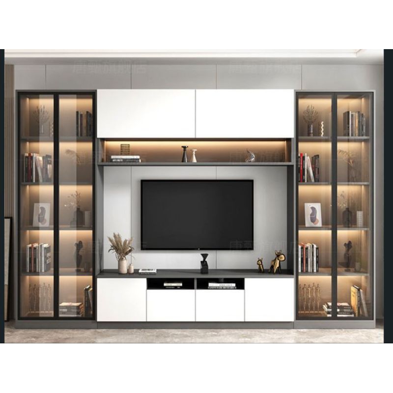 backdrop tv rak kaca