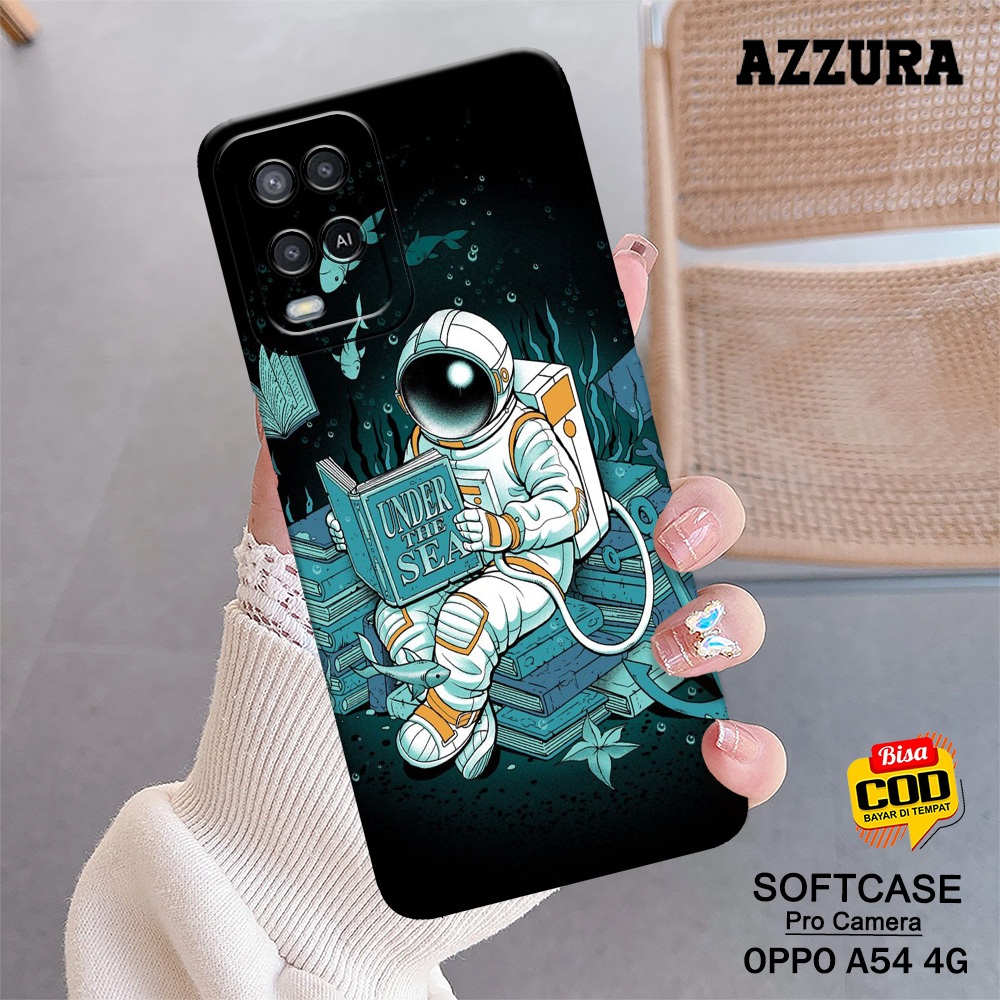 AZZURA - Softcase Oppo A54 4G Terbaru - Astronot Case - Case Oppo A54 4G Terbaru - Casing Hp Oppo A5