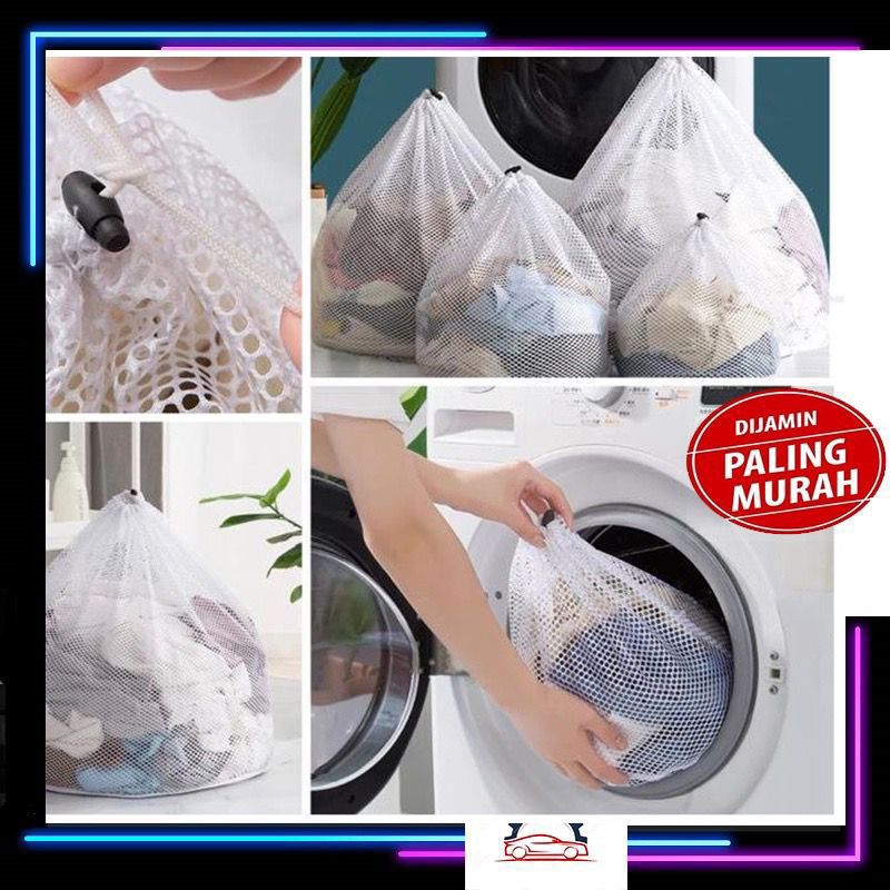 Laundry Bag Serut Laundry Net Serut Kantong Jaring Bra Jaring Serut