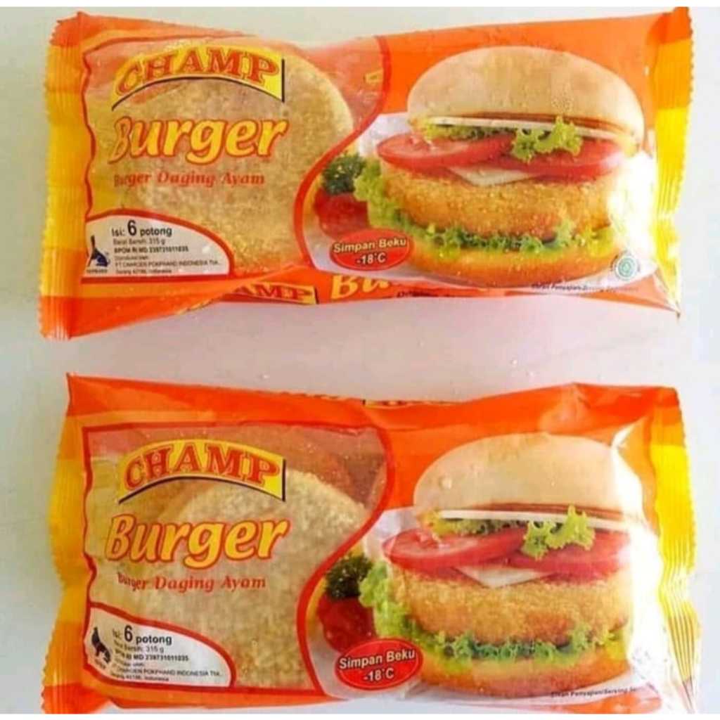 

Champ Burger Daging Ayam Isi 6 Berat 315 gr