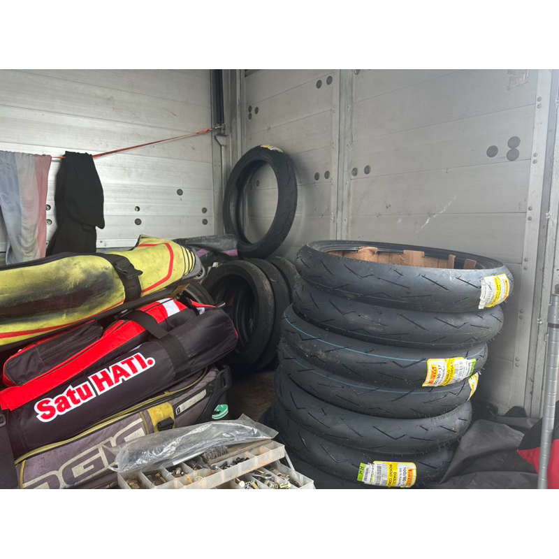 BAN EX RACE 100/80-17 110 70 17 BEKAS BALAP DIABLO ROSSO CORSA 2 & ASPIRA PREMIO RS 01