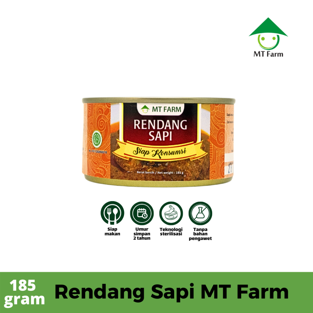 

MT FARM Makanan Rendang Daging Sapi Siap Saji 185g