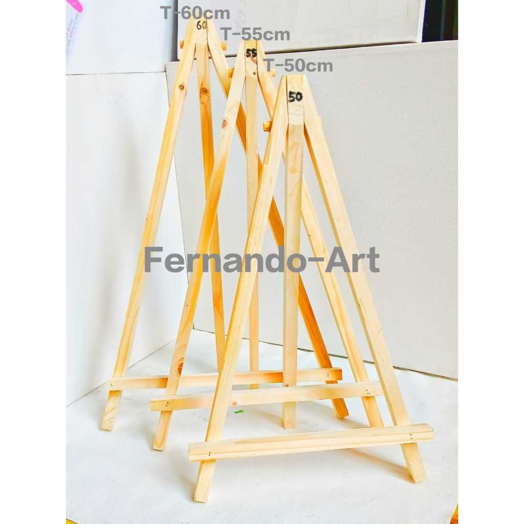 

Easel Mini Bino Kayu Jumbo T-50-60cm / Tripod Lukisan Kayu Jumbo Bino T-50-60cm