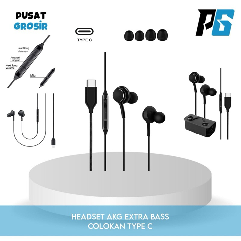 Headset AKG Type C Hf Handsfree Super Bass Tab Tipe C