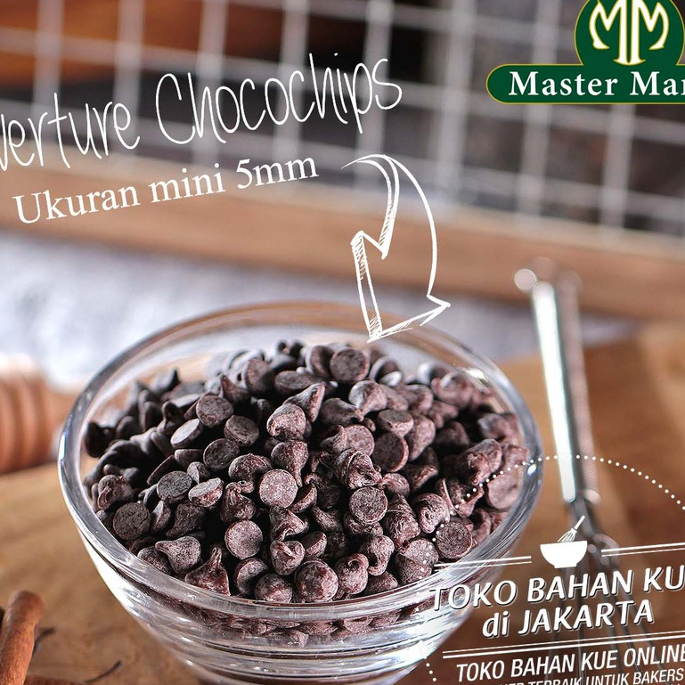 

Master Martini ARIBA 46% Dark Choco Chips 1kg Coklat Couverture Drops