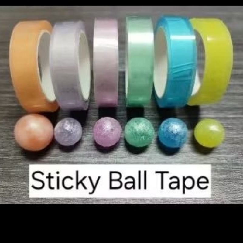 

Sticky ball tape colourful selotip lem warna bola isolasi perekat bola air Balon tape