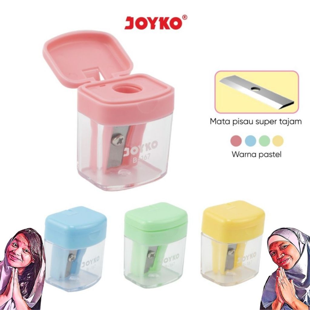 

Rautan Pensil Joyko B-167 Satuan / Serutan Pensil / Pencil Sharpener Pastel