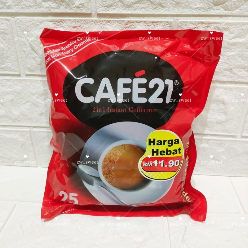 

Cafe 21 Instant Coffeemix 25 Sticks No Sugar Added Cafe21 Exp 04/2026
