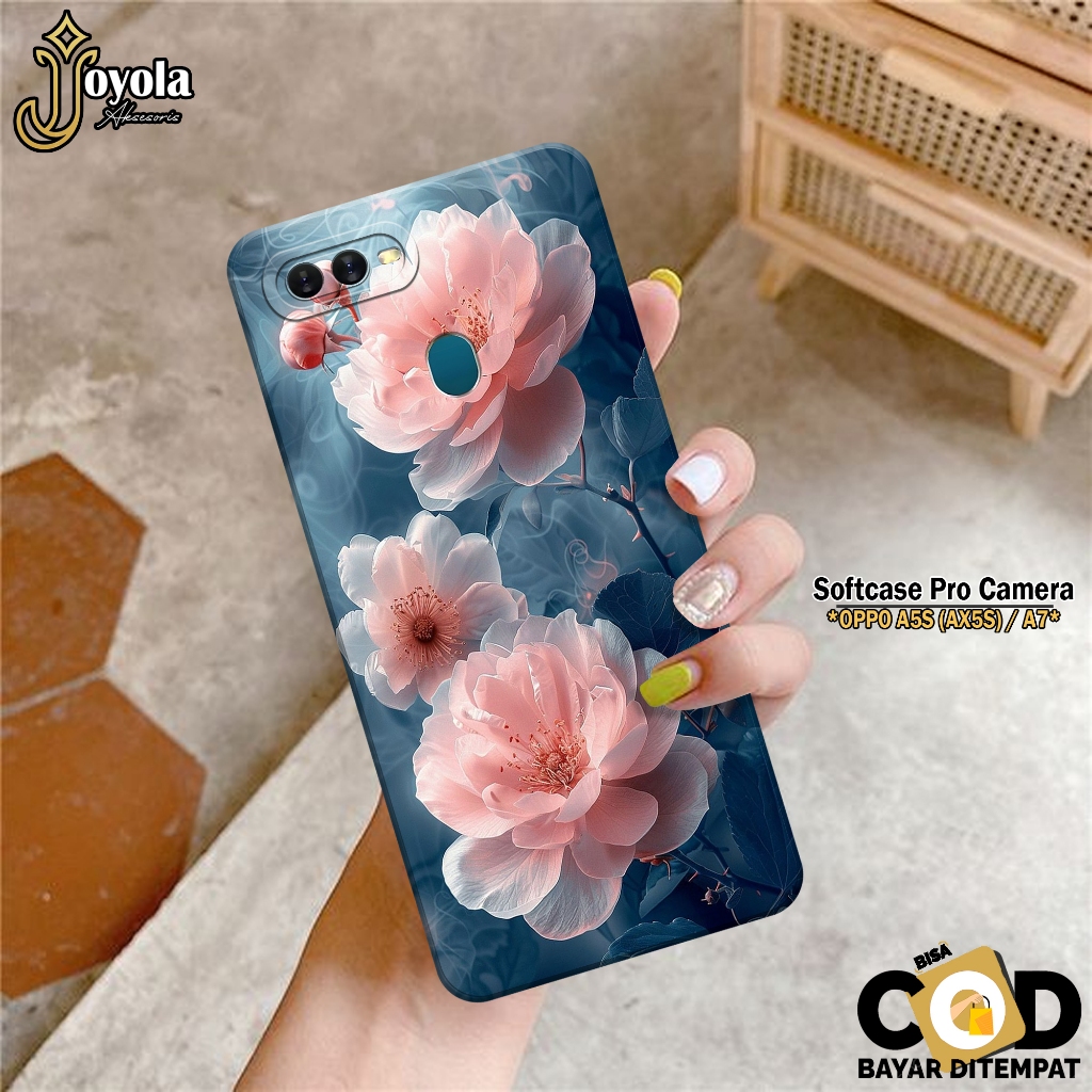 Case Hp OPPO A5S / AX5s / A7 - Casing Hp OPPO A5S / AX5s / A7 - JOYOLA - Fashion Case Bunga - Case C