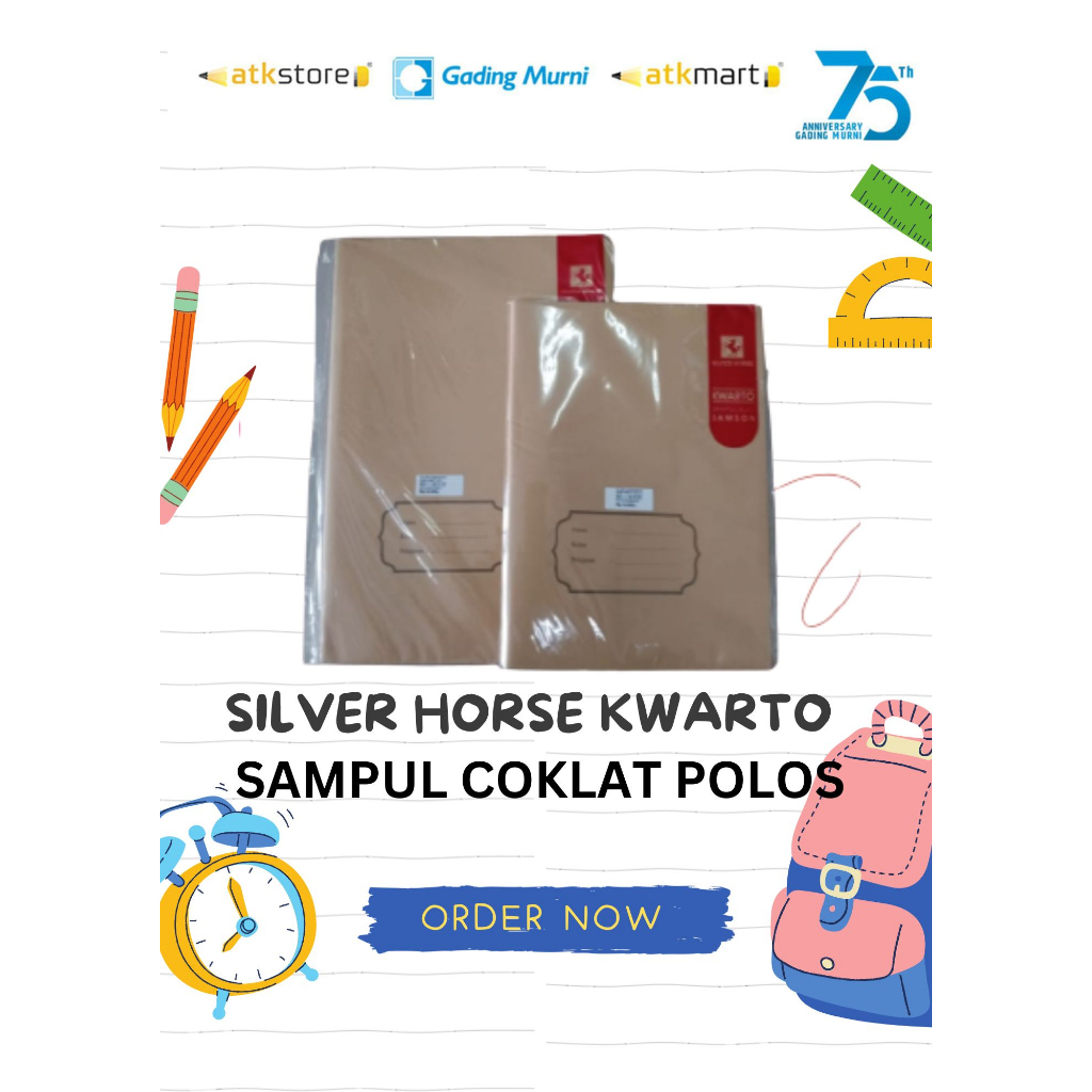 

Silver Horse Sampul Coklat Polos Indeks Kwarto Boxy Batik